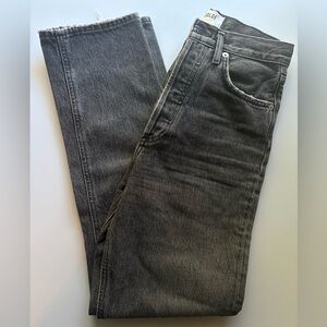 Agolde 90s Pinch Waist Charcoal Straight Jeans